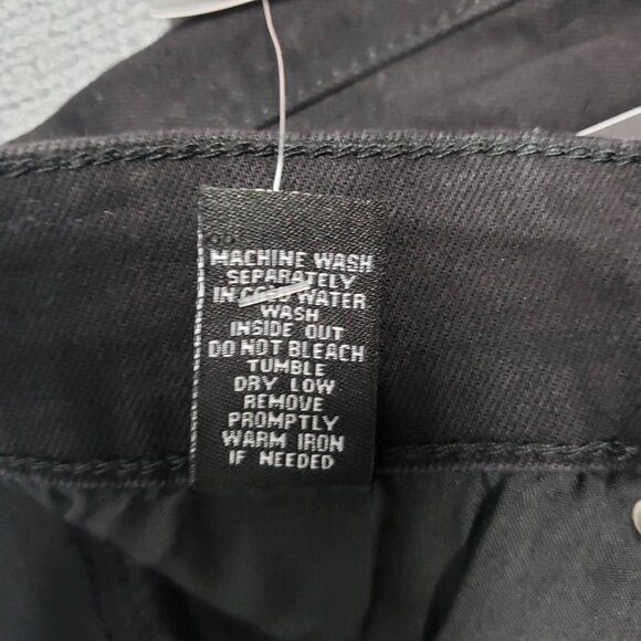 Rue21 Jeans Mens 32X34 Black Denim Supreme Flex Straight Distressed Patches New - Picture 10 of 12